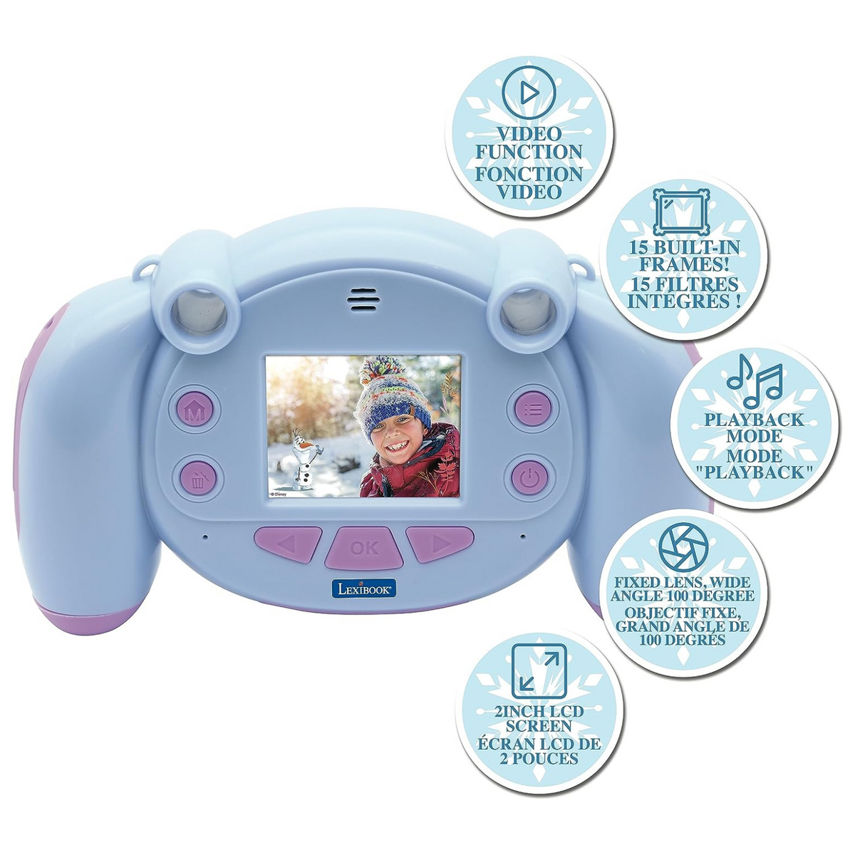 MACCHINA FOTOGRAFICA BAMBINO BAMBINA FOTOCAMERA 2 LCD FOTO E GIOCHI