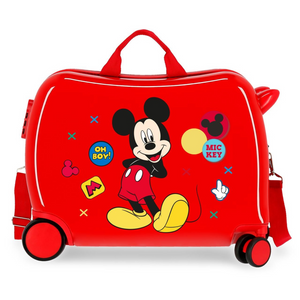 Trolley Cavalcabile 4 Ruote Mickey Mouse Oh Boy