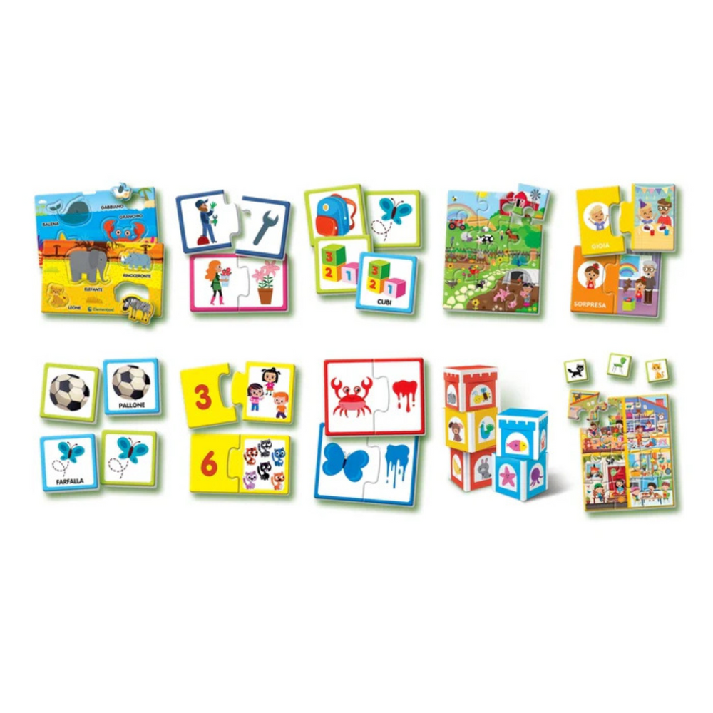 10 giochi in 1 Montessori