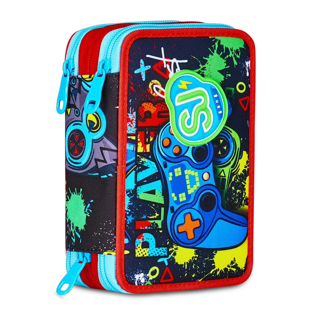 Astuccio 3 Zip Seven SJ Gang Game Led Boy