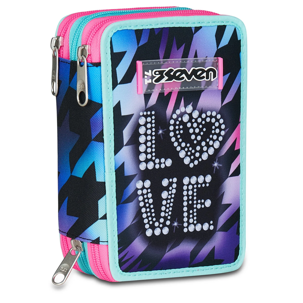 Astuccio Seven 3 Zip Glow Love Girl