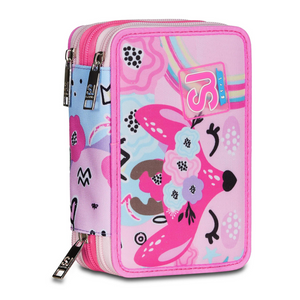 Astuccio Seven 3 Zip Pinkhugs Girl