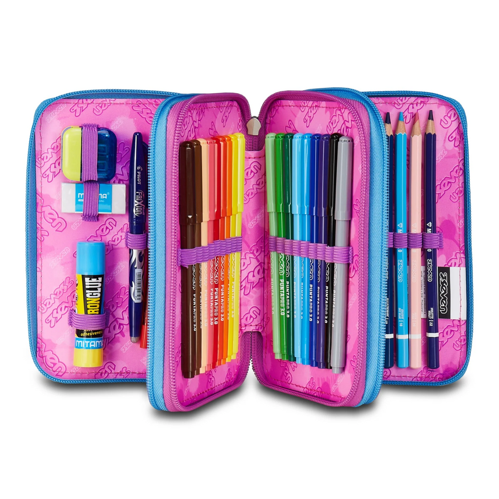 Astuccio Seven 3 Zip Quick Graffiti Girl