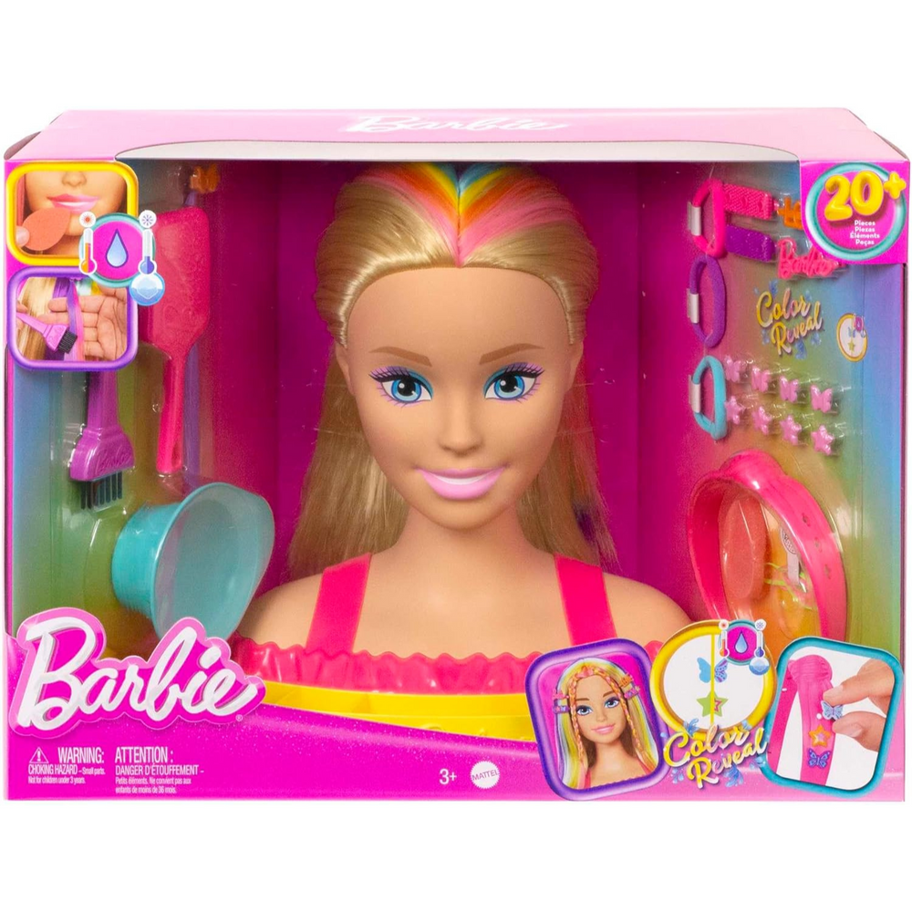 Barbie Super Chioma Arcobaleno Testa Pettinabile