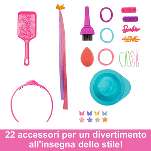 Barbie Super Chioma Arcobaleno Testa Pettinabile