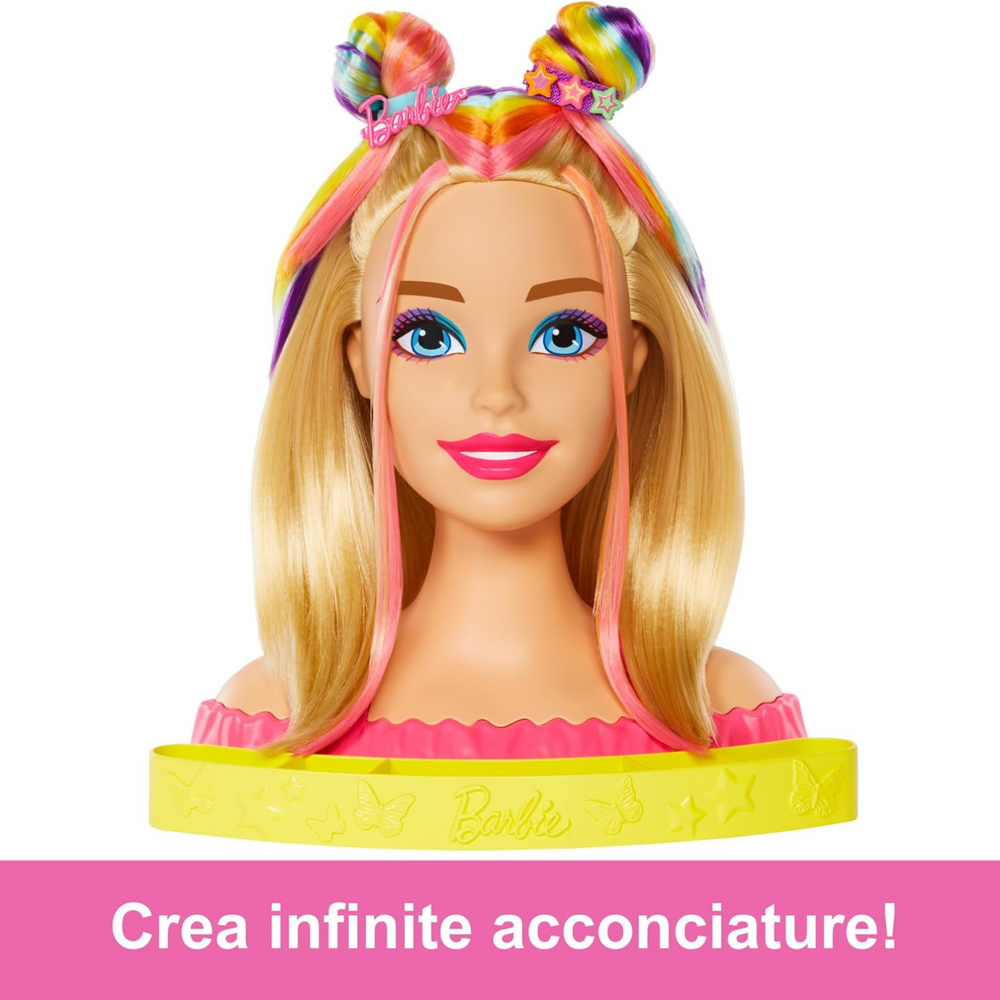 Barbie Super Chioma Arcobaleno Testa Pettinabile