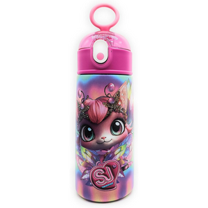 Borraccia Termica Sj Gang Animali Girl con cannuccia