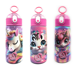 Borraccia Termica Sj Gang Animali Girl con cannuccia