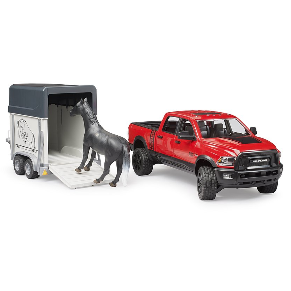 Bruder 02501 - RAM 2500 Power Wagon con rimorchio per cavalli