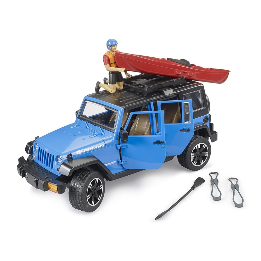 Bruder 02529 - Jeep Wrangler Rubicon Unlimited con kayak e kayaker