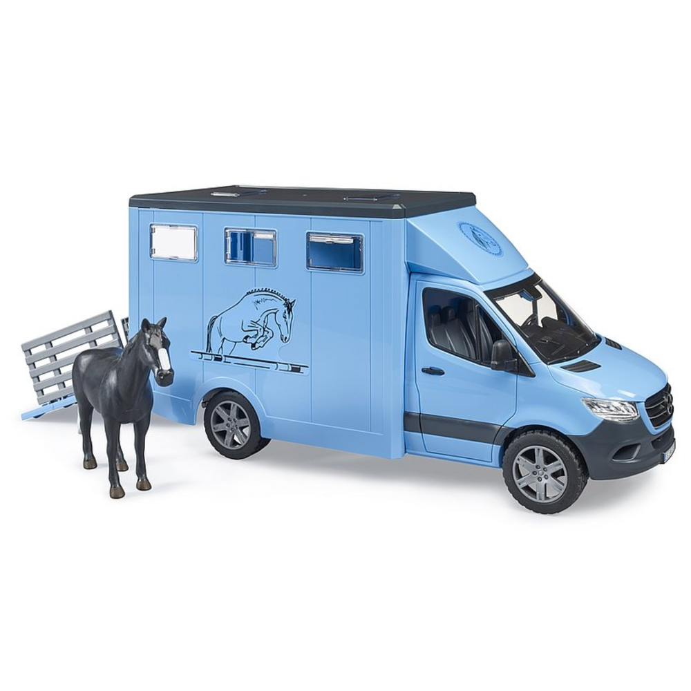 Bruder 02674 - MB Sprinter camion per trasporto animali 1 cavallo