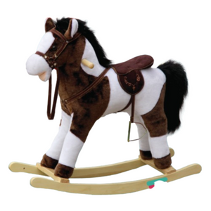 Cavallo a Dondolo Soft Horse Marrone scuro/bianco