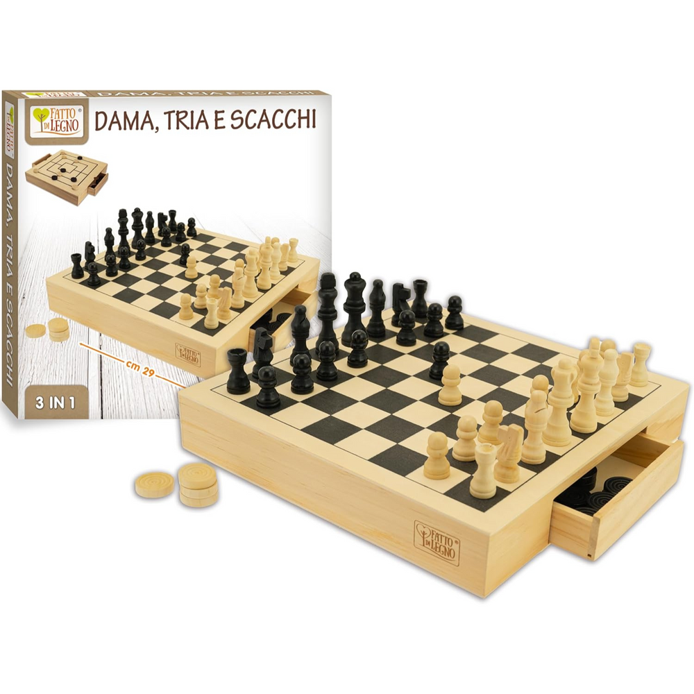 Dama, Scacchi e Tria 3 in 1