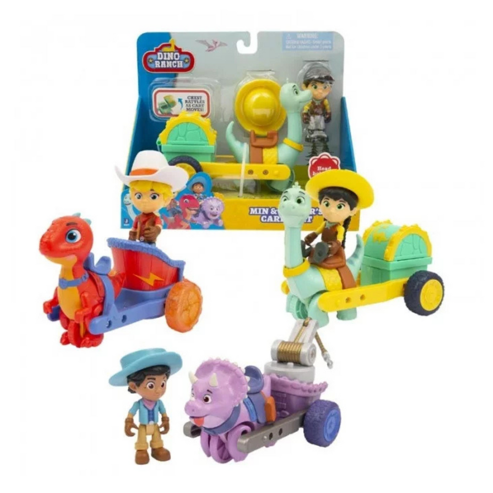 Dino Ranch Veicolo Con Dino E Personaggio Assortiti