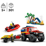 Lego City 60412 - Fuoristrada antincendio e gommone di salvataggio