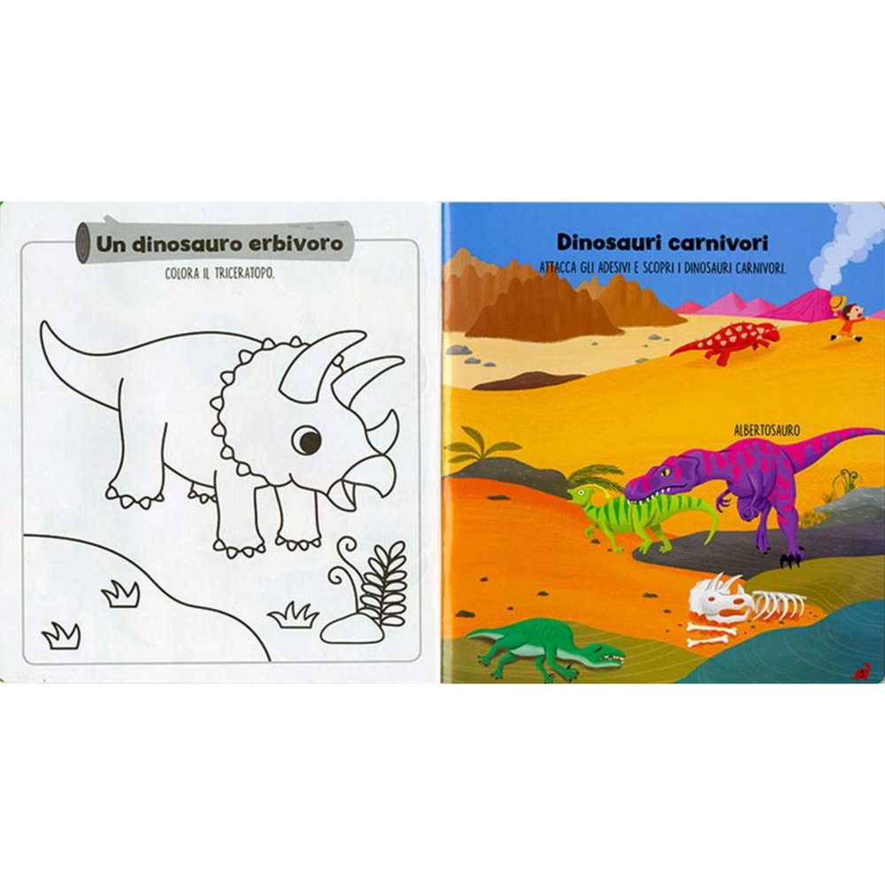 Libro Dinosauri Gioca Colora E Impara Con Gli Stickers