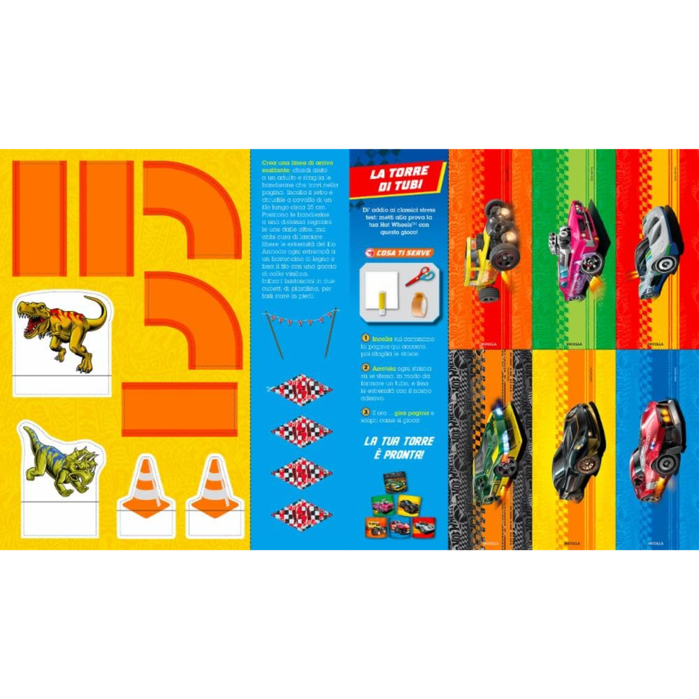 Libro HotWheels Taglia e Incolla