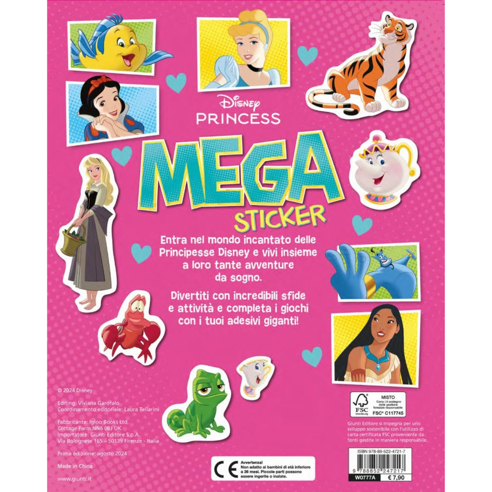 Libro Principesse Disney Mega Sticker