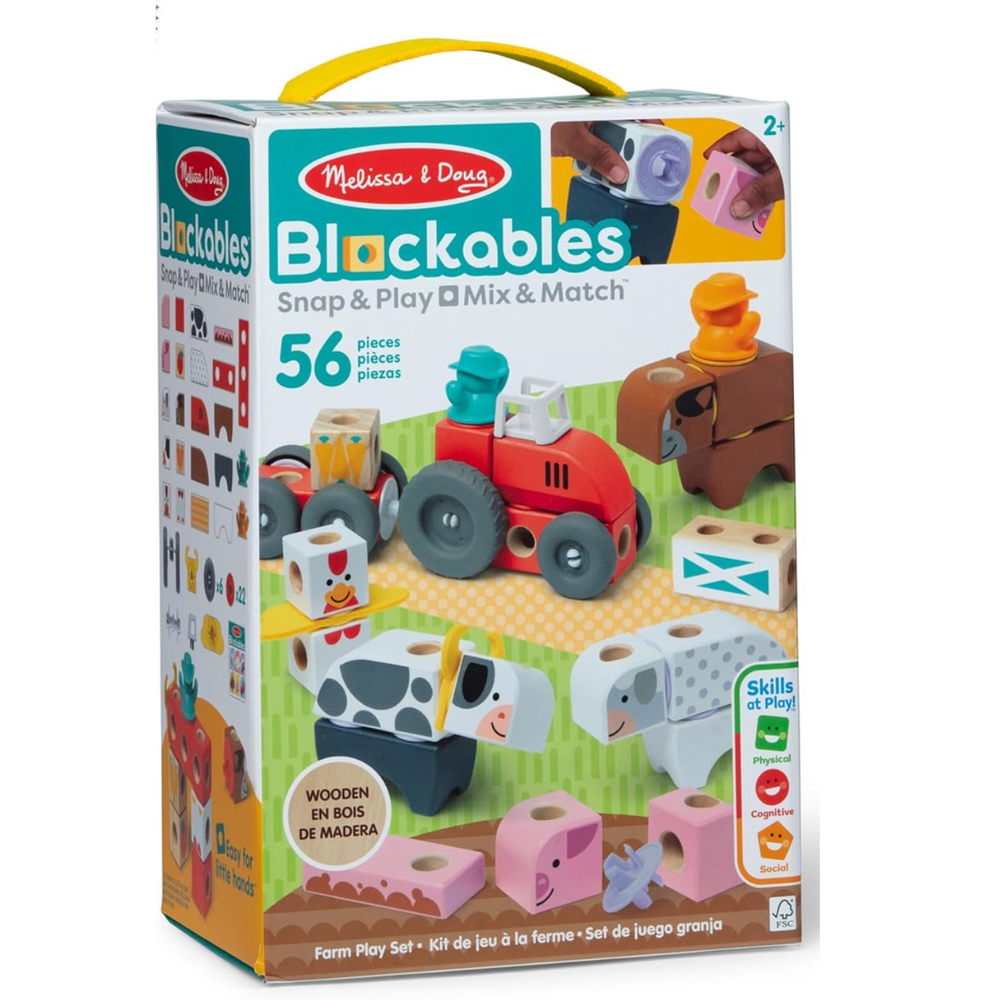 Melissa & Doug Blockables Fattoria Blocchi Costruzione In Legno