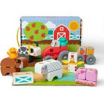 Melissa & Doug Blockables Fattoria Blocchi Costruzione In Legno