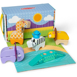 Melissa & Doug Blockables Safari Blocchi Costruzione In Legno
