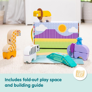 Melissa & Doug Blockables Safari Blocchi Costruzione In Legno