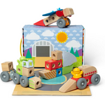 Melissa & Doug Blockables Veicoli Blocchi Costruzione In Legno