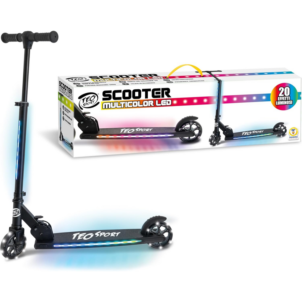 Monopattino Pieghevole 2 Ruote con Luci LED