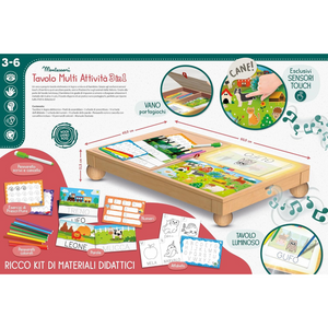 Montessori Legno Tavolo Multi Attività 3 In 1