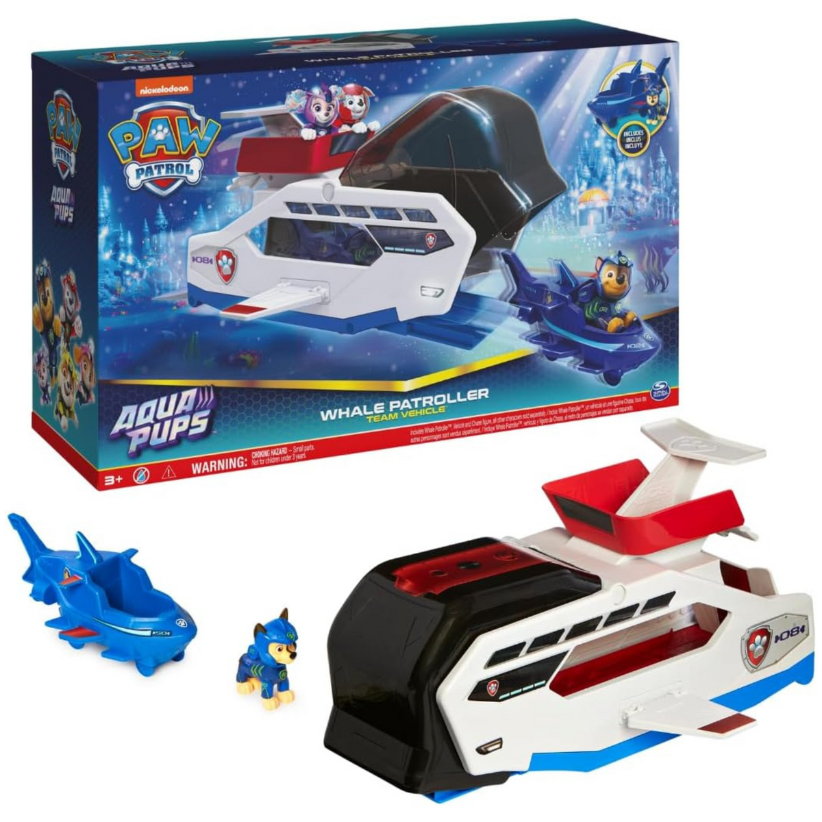 Paw Patrol Aqua Pups Whale Patroller Spin Master Giocagiò – Giocagio