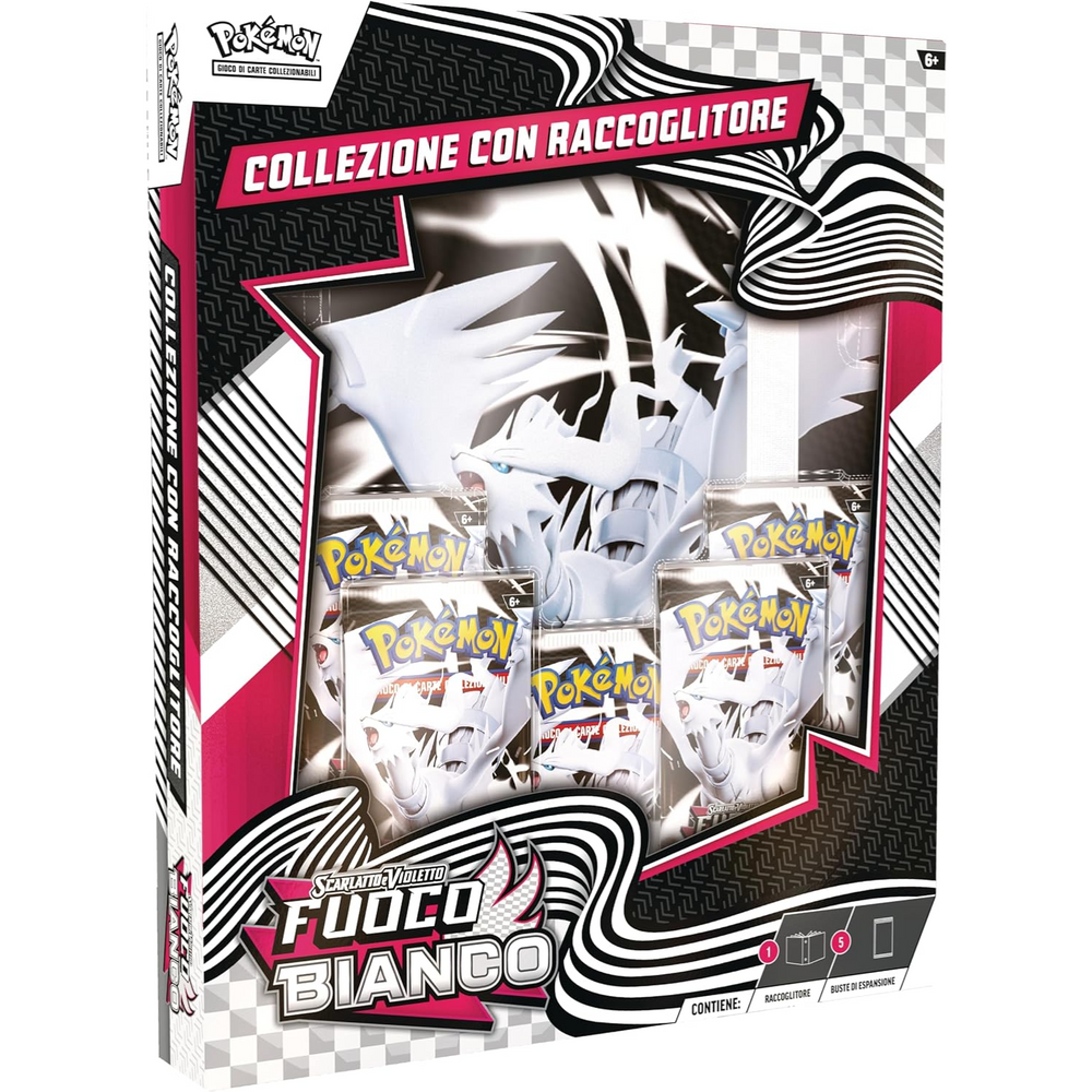 Pokemon Collezione Con Raccoglitore Fuoco Bianco
