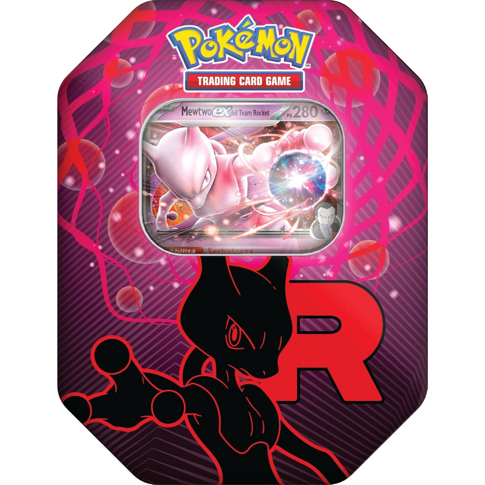 Pokemon Tin Box da Collezione Team Rocket Mewtwo-ex