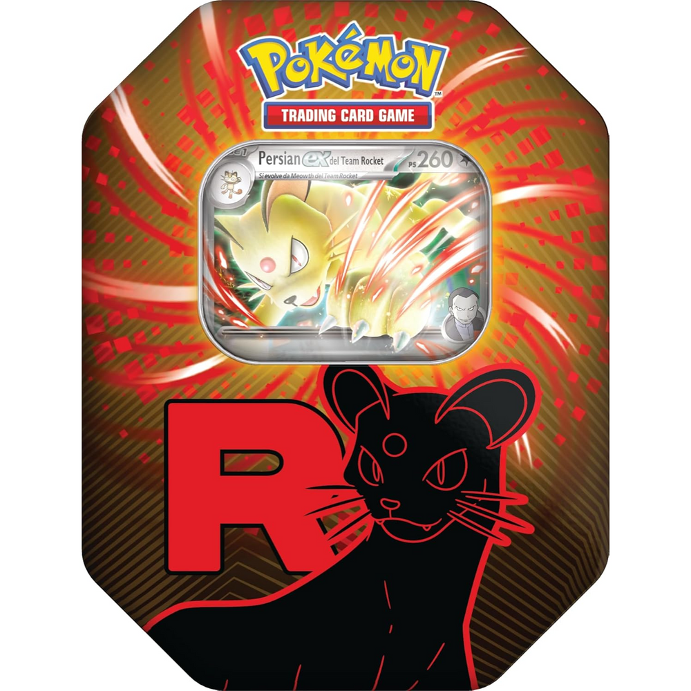 Pokemon Tin Box da Collezione Team Rocket Persian-ex