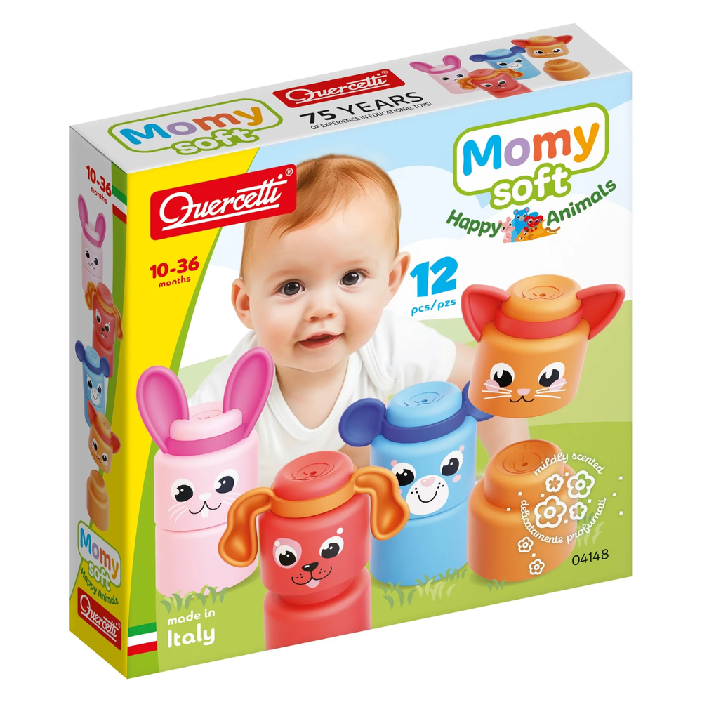 Quercetti - Costruzioni Momy Soft Happy Animals