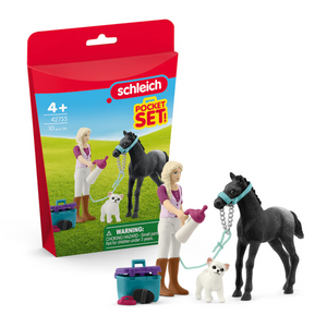 Schleich Pocket Set Set Per Cura Puledri Horse Club 42755