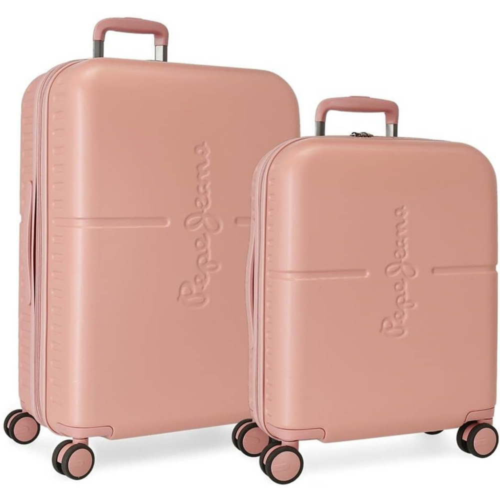 Set 2 valigie Rigide Espandibili Pepe Jeans Highlight Rosa