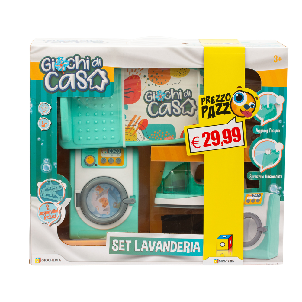Set lavatrice con asse da stiro e ferro
