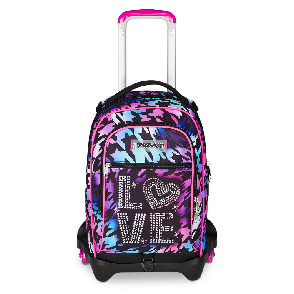Seven Zaino Trolley Jack 3 Ruote Glow Love