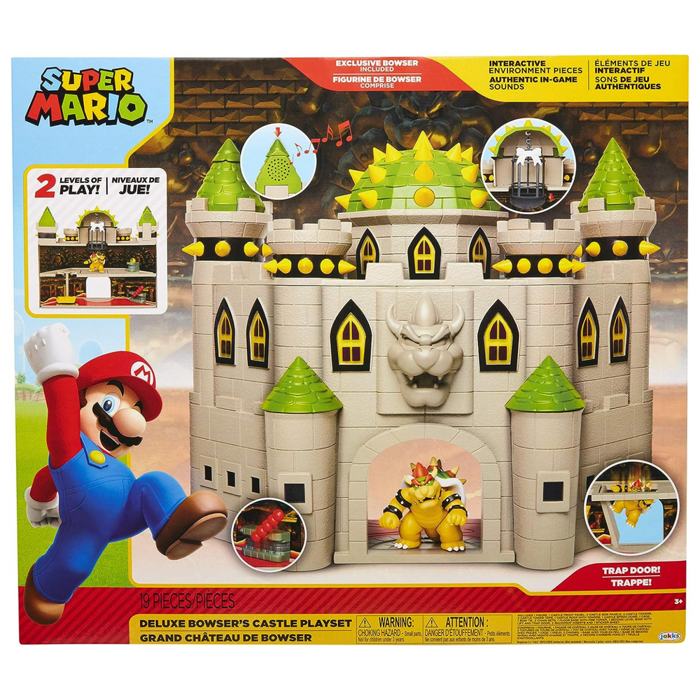 Super Mario Playset Castello di Bowser Deluxe