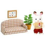 Sylvanian Families - Papà Coniglio Cioccolato E Divano