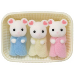 Sylvanian Families - Trio di Gemelli Topi Bianchi Marshmallow