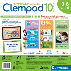 Tablet Educativo Clempad 10" 3/6 anni