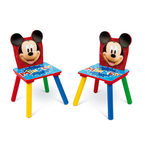 Tavolino con 2 sedie in legno Mickey Mouse Colors