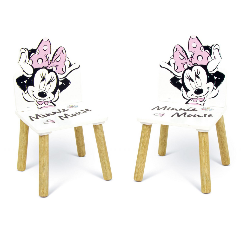 Tavolino con 2 sedie in legno Minnie