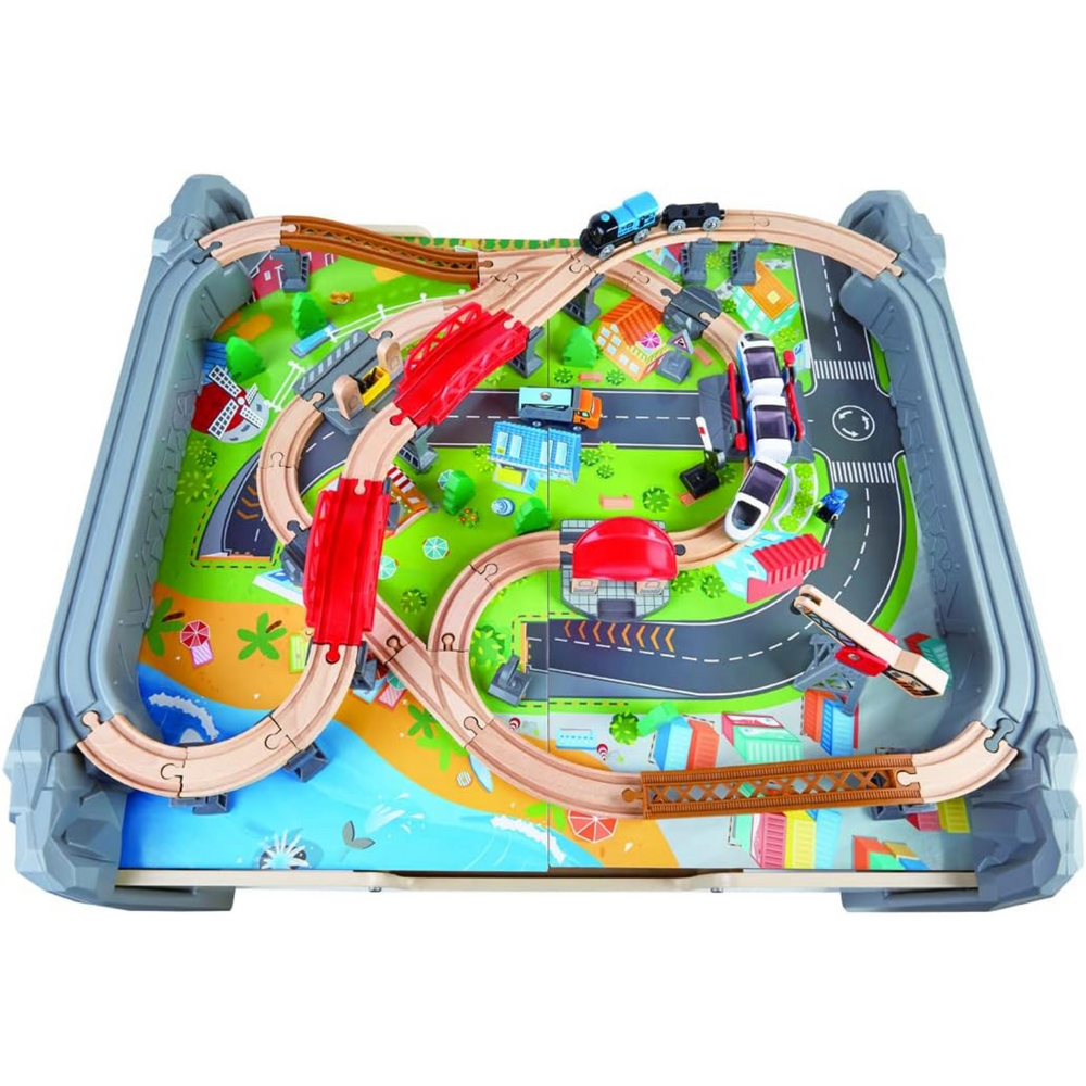 Tavolo Ferroviario Con Treni E Binari - Hape