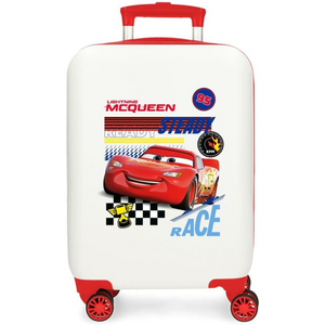 Trolley Rigido Cars Lets Race Bianco 50 cm