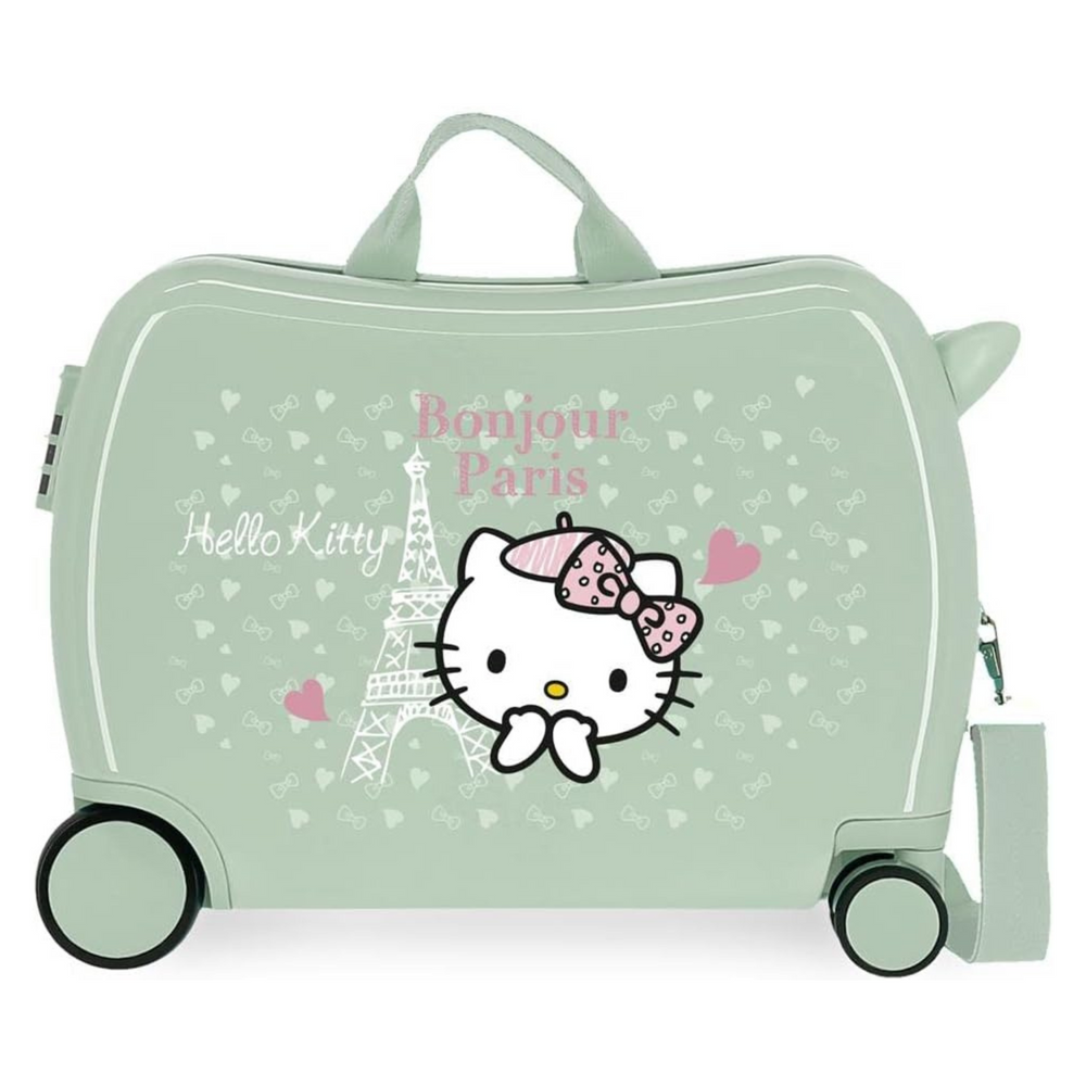 Trolley Cavalcabile 4 Ruote Hello Kitty Paris 50 cm