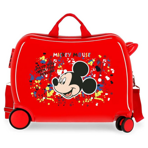 Trolley Cavalcabile 4 Ruote Mickey Mouse Colour Mayhem Rosso