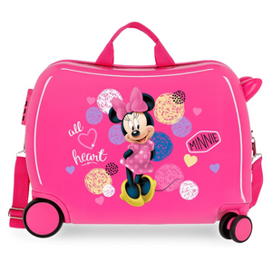 Trolley Cavalcabile 4 Ruote Minnie All Heart Fucsia 50 cm