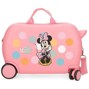 Trolley Cavalcabile 4 Ruote Minnie Coquette Rosa